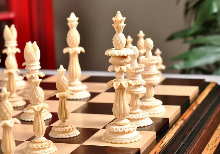 Bone Chess Pieces