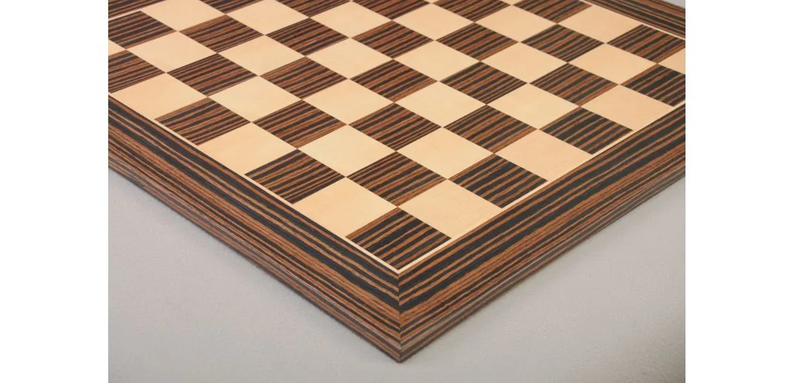 CLEARANCE - Tiger Ebony and Maple Classic Traditional Chess Board - 2.5" Squares