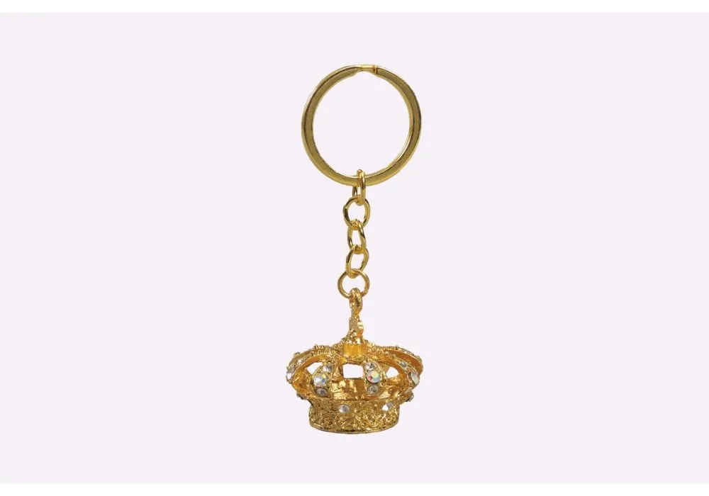 Gold crown keychain discount