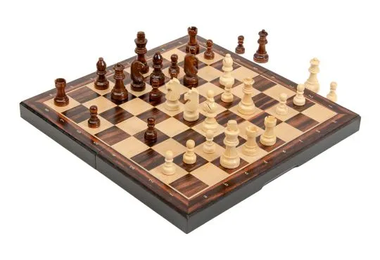 Drake Magnetic Travel Chess Set - 13" x 13" - Ebony