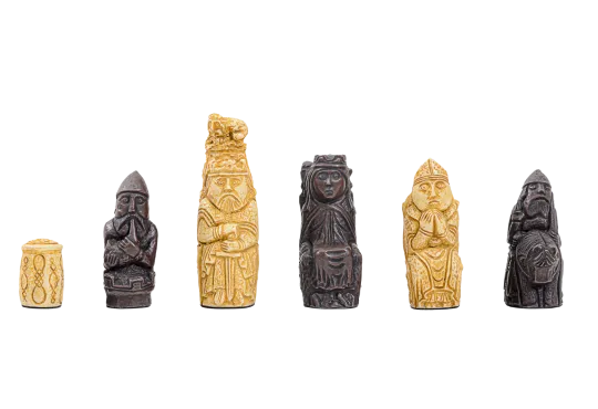 PRE-ORDER - The Medieval Series Chess Pieces - 3.6" King - Brown and Natural 