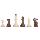 Staunton Themed Chess Pieces - 3.5" King - Brown & Natural