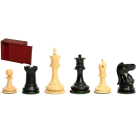 The Zukertort Series Library Chess Pieces - 2.875" King - Includes Free Slide-Top Box