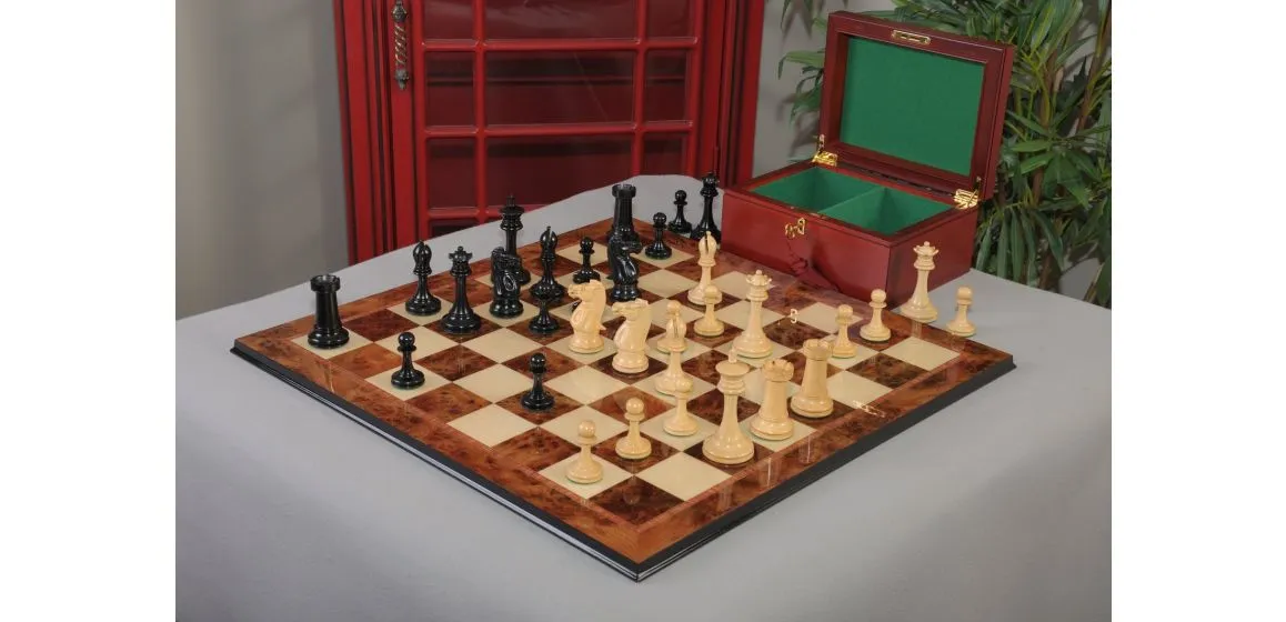 The B & Co. Series  Chess Set, Board & Box Combination - 4.4" King