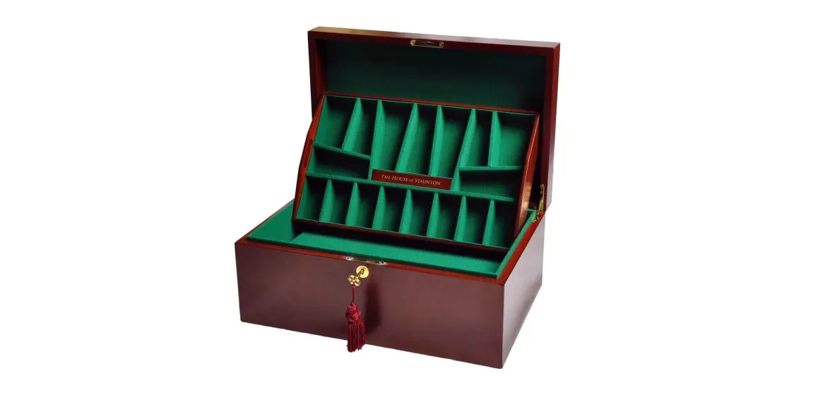 The House of Staunton *NEW* Fitted Coffer Chess Box - Mahogany