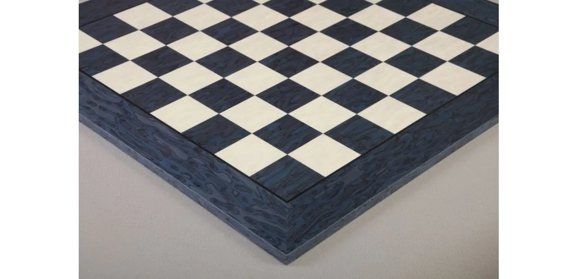 Blue Erable and Maple Classic Traditional Chess Board - Satin Finish