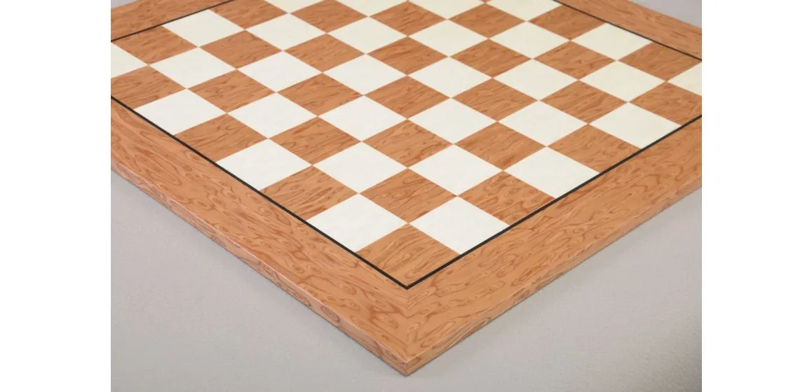 Brown Erable and Maple Classic Traditional Chess Board - Satin Finish