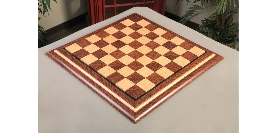 Signature Contemporary V Luxury Chess board - VAVONA BURL / BIRD'S EYE MAPLE - 2.5" Squares
