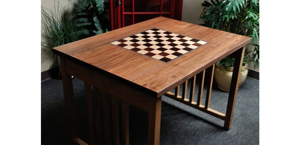 African Palisander & Bird's Eye Maple Custom Contemporary II Chess Board