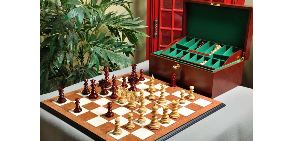 The Savano Series Luxury Wood Chess Set, Box, & Board Combination