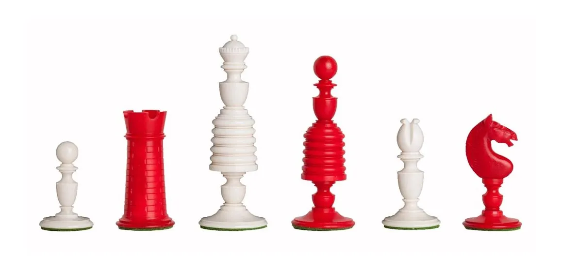 The Washington Luxury Bone Chess Pieces - 4.4" King