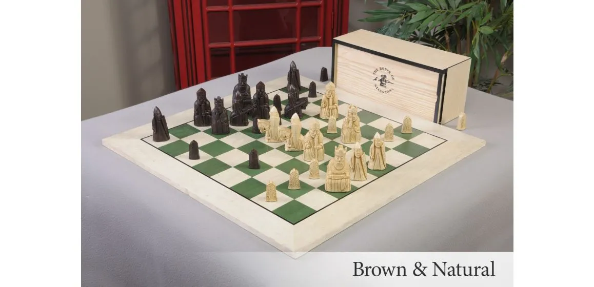The Isle of Lewis Chess Set, Box, & Board Combination