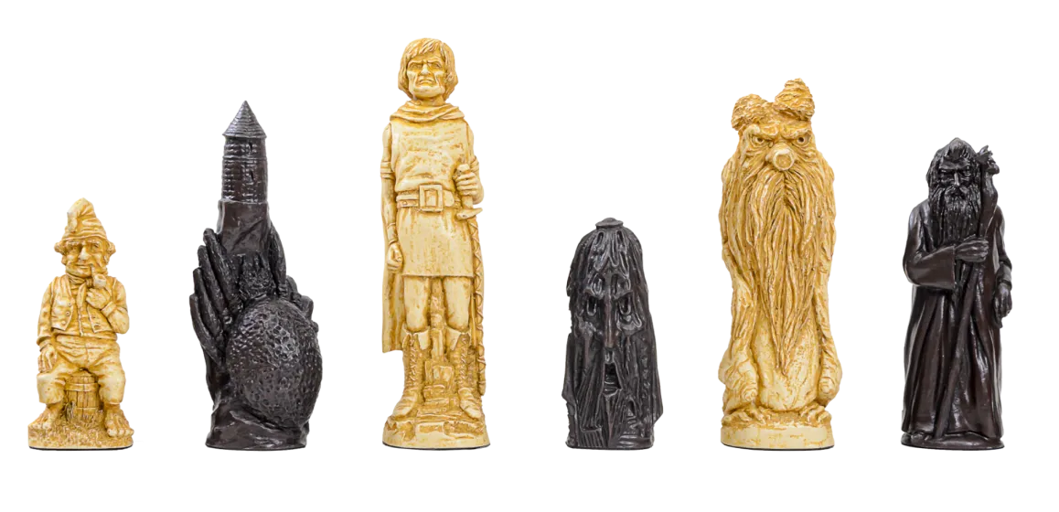 PRE-ORDER - The Lord of the Rings Series Chess Pieces - 5.9" King - Brown and Natural