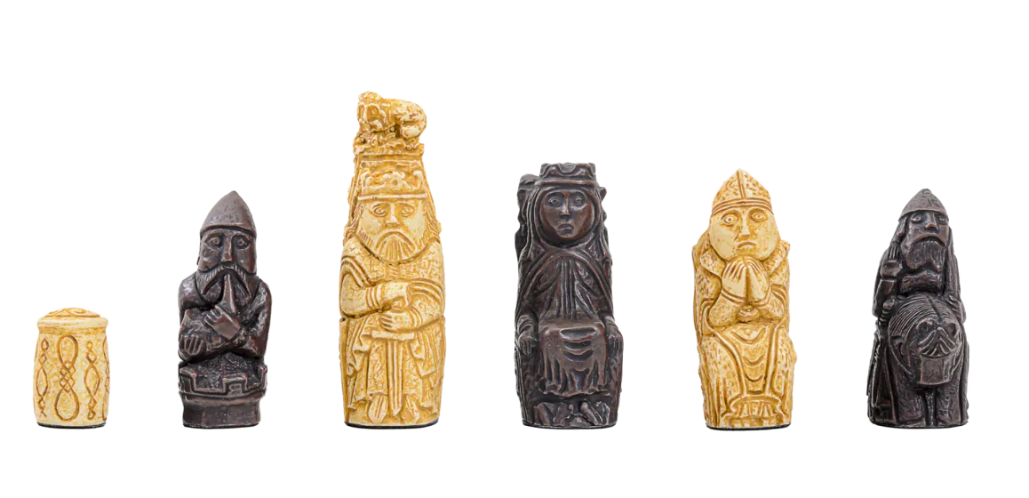 The Medieval Series Chess Pieces - 3.6" King - Brown and Natural 