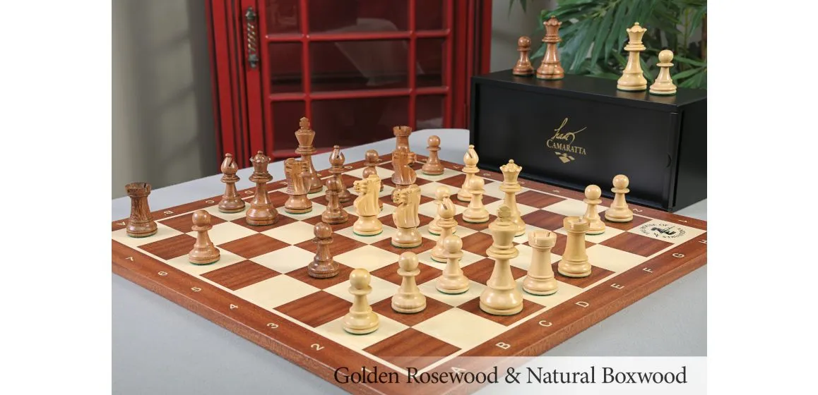 The French Lardy Tournament Series Wood Chess Set, Box, & Board Combination