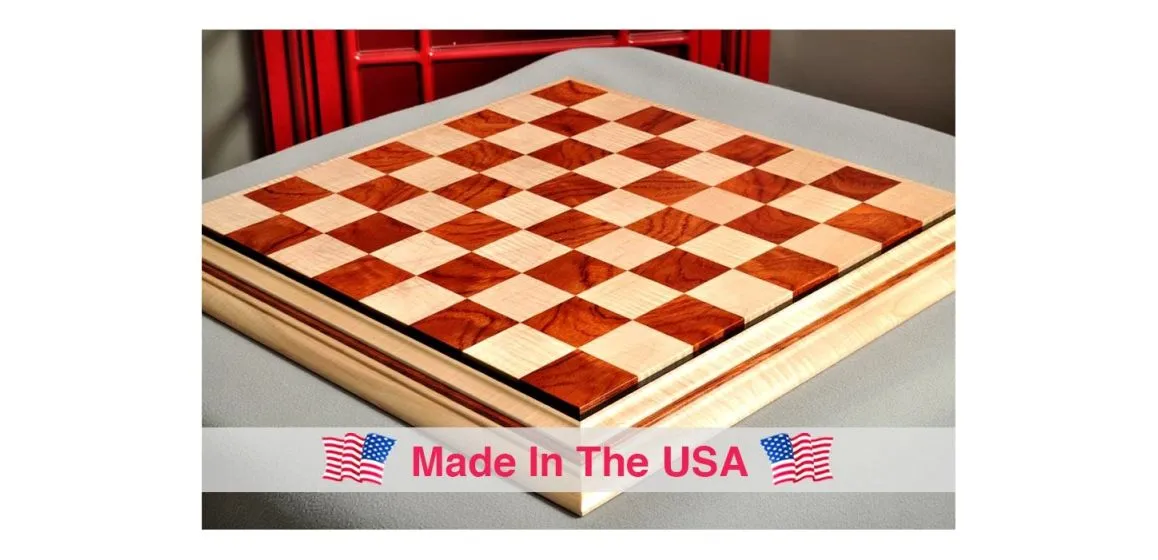 Signature Contemporary II Chess Board - Curly Maple / Pomelle Bubinga - 2.5" Squares