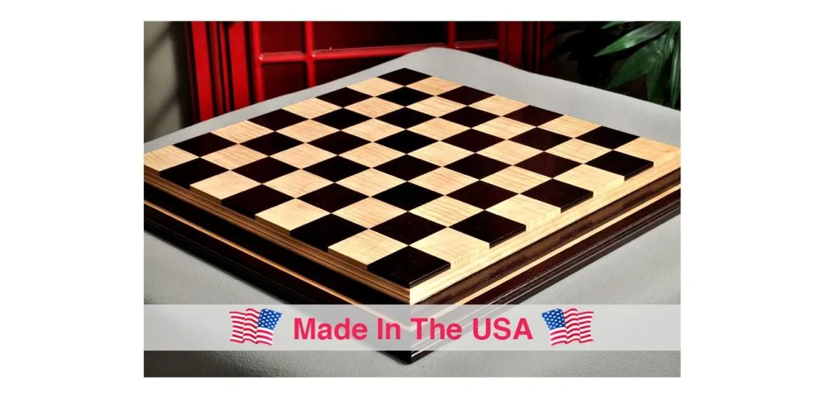 Signature Contemporary IV Luxury Chess board - AFRICAN PALISANDER / CURLY MAPLE - 2.5" Squares
