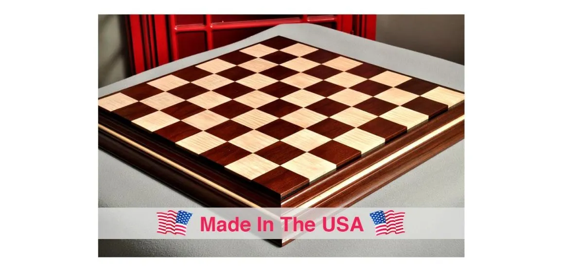 Signature Contemporary II Chess Board - Peruvian Nogal / Curly Maple - 2.5" Squares