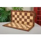 Folding Striped Ebony and Maple Wooden Tournament Chess Board