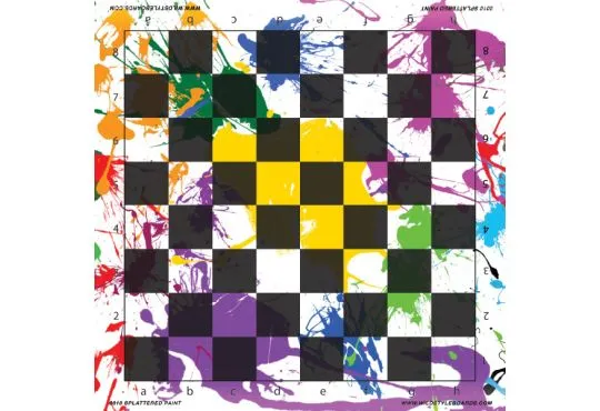 Splattered Paint - Full Color Vinyl Chess Board