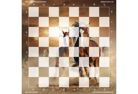 Wild Horses - Full Color Vinyl Chess Board