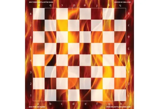 Fire on Board - Full Color Vinyl Chess Board