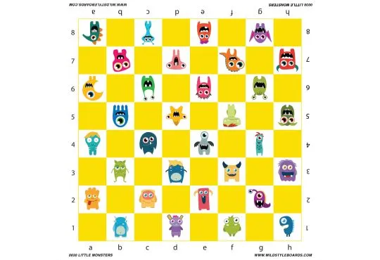 Little Monsters - Full Color Vinyl Chess Board