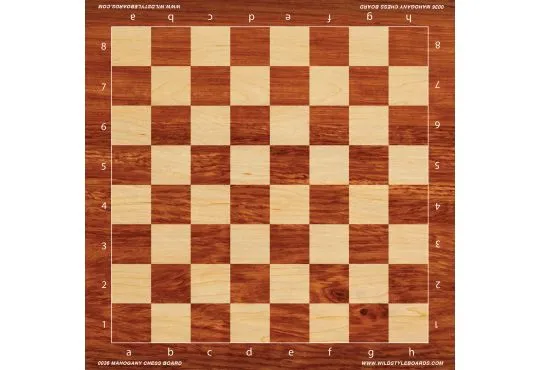Mahogany Chess Board - Full Color Vinyl Chess Board