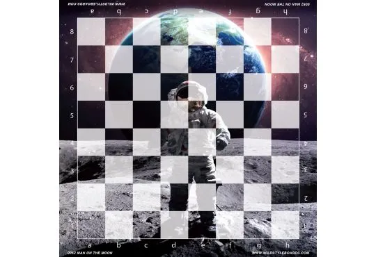 Man on the Moon - Full Color Vinyl Chess Board