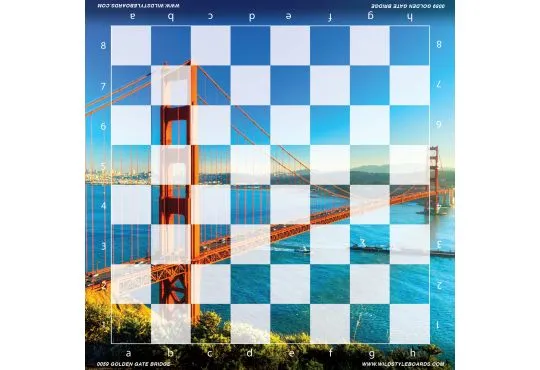 Golden Gate Bridge - Full Color Vinyl Chess Board