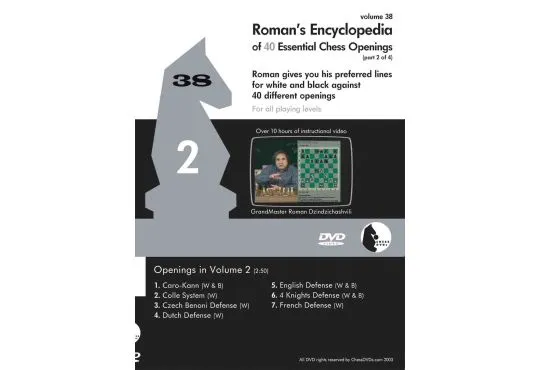 E-DVD ROMAN'S LAB - VOLUME 38 - Encyclopedia of Chess Openings - PART 2