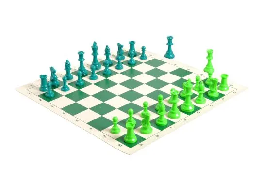 Regulation Vinyl Tournament Chess Board 3.0" Green 