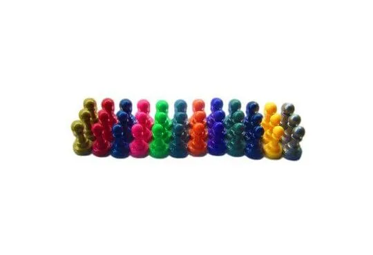 Regulation Colored Plastic Chess Pieces - 3.75" King