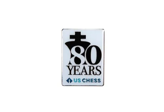 US Chess Federation 80th Anniversary Pin
