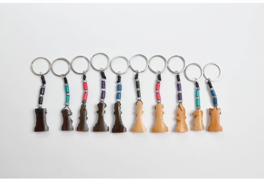 Wooden Chess Key Chain