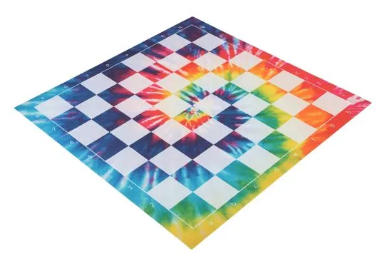 Tie Dye - Full Color Thin Mousepad Chess Board