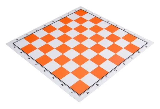 Orange - Full Color Thin Mousepad Chess Board