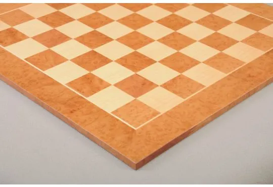 CLEARANCE - Vavona Burl and Maple Classic Traditional Chess Board - 2.5" Squares