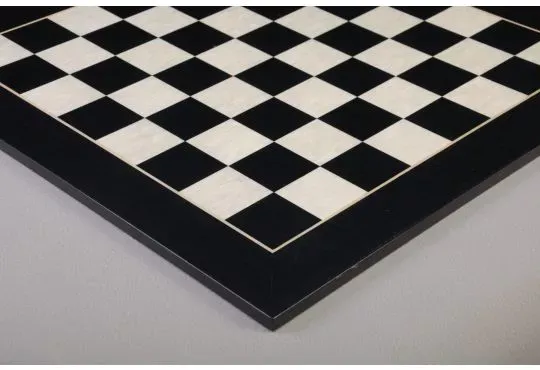CLEARANCE - Blackwood and Maple Classic Traditional Chess Board - 2.25" Squares - Gloss Finish