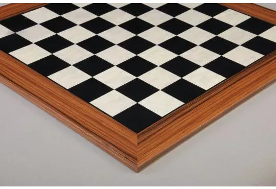 CLEARANCE - Black Anegre and Maple Classic Traditional Chess Board - 2.5" Squares - Satin Finish