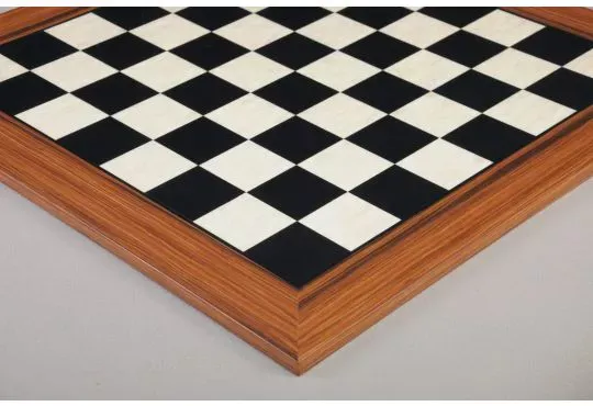 CLEARANCE - Black Anegre and Maple Classic Traditional Chess Board - 2.25" Squares - Gloss Finish