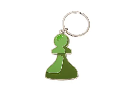 Chess.com Branded Green Pawn Keychain