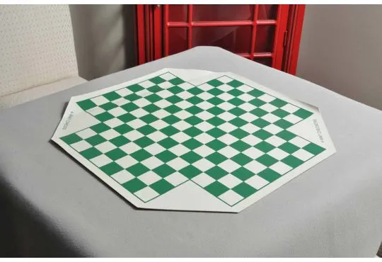 4 Player Vinyl Chess Board - 1.56" Squares