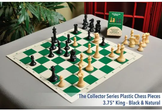 Musketeer Chess Leopard and Cannon Kit Bundled with HOS Luxury Plastic Chess Pieces