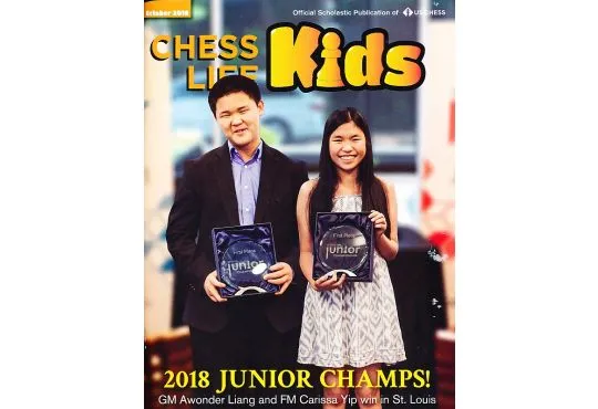 CLEARANCE - Chess Life For Kids Magazine - October 2018 Issue