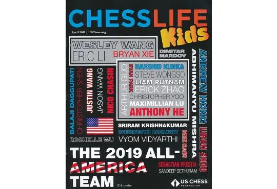 CLEARANCE - Chess Life For Kids Magazine - April 2019 Issue