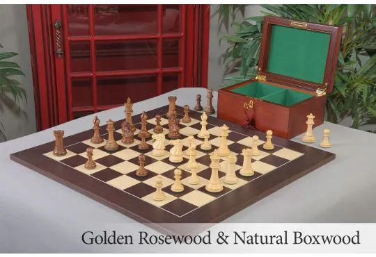 The Congress Series Luxury Chess Set, Box, & Board Combination