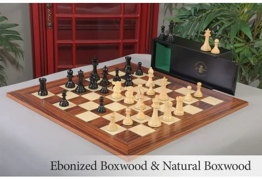 The British Chess Company - Staunton Popular Series Chess Set, Box, & Board Combination