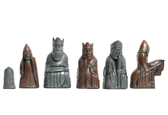 The Isle of Lewis Chess Pieces - 3.5" King - Metallic