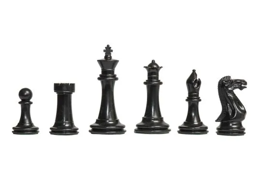 The Big Knight Series Plastic Chess Pieces - 3.875" King